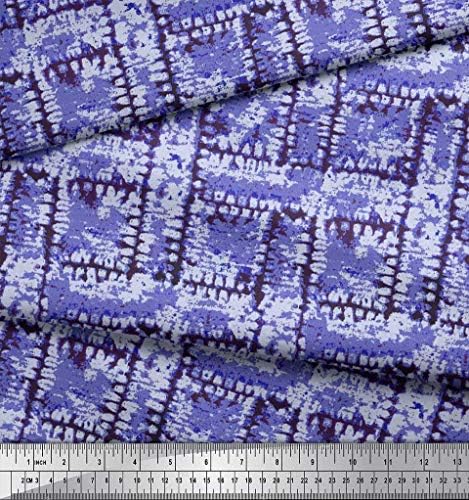 Soimoi Pamut Poplin Anyag Basketweave Tie-Dye Szövet képeket Udvaron, 56 cm Széles