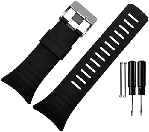 KANGDD Okos Szilikon watchband a SUUNTO CORE Gumi heveder karkötő karkötő 35 mm-es fekete biztonsági öv