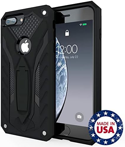Kitoo Védő Tervezett iPhone 7 Plus [Környezetbarát] Ütésálló tok Állvány, Katonai minőség, Made in USA