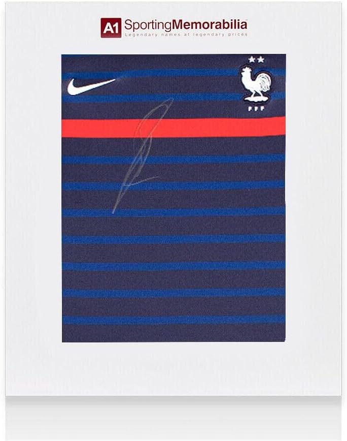 Karim Benzema Aláírt Franciaország Ing - 2020-21, Haza - Díszdobozban Autogram - Dedikált Foci Mezek