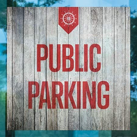 CGSignLab | Nyilvános Parkolás -Tengeri Fa Ablak Ragaszkodnak | 5x5