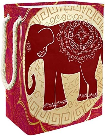 Inhomer Elefánt Totem Minta 300D Oxford PVC, Vízálló Szennyestartót Nagy Kosárban a Takaró Ruházat, Játékok