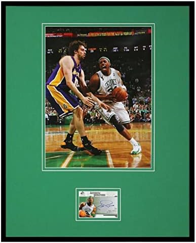Paul Pierce Aláírt Keretes 16x20 fényképek Megjelenítési uda vagy Celtics Varázslók Kansas - Dedikált