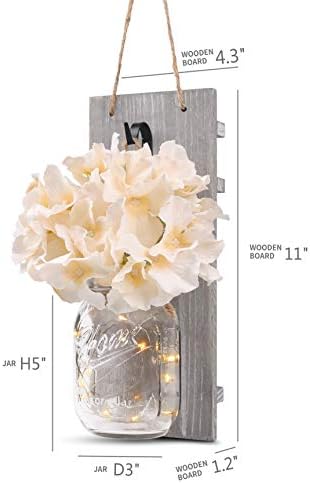 HOMKO Dekoratív Befőttesüvegben Fali Dekor, valamint Befőttesüvegben Központi Készlet Mesterséges Virág