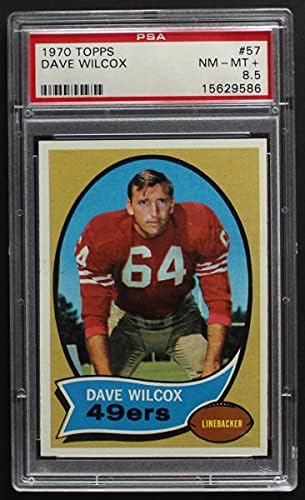 1970 Topps 57 Dave Wilcox San Francisco 49ers (Foci Kártya) PSA a PSA 8.50 49ers Oregon