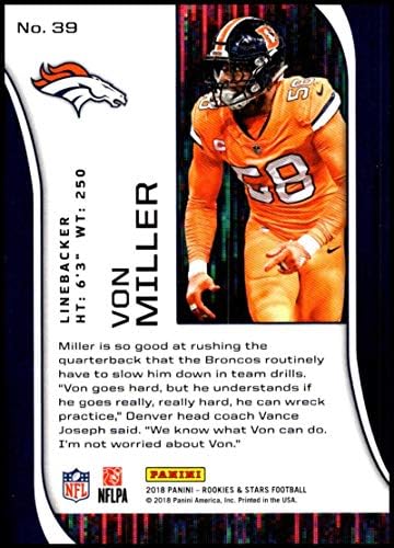 A 2018-as Újoncok, a Csillagok Foci 39 Von Miller Denver Broncos Hivatalos NFL Trading Card által Termelt