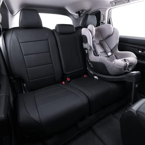 coverdream Egyéni üléshuzatok Kompatibilis Válassza ki a Honda CRV 2023 2024 Modellek - Műbőr (Fekete,Teljes