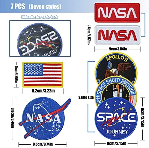 7db NASA Javítás, Vas A Foltok Tér Jelvény Varrni A Space Shuttle Hímzett, illetve amerikai Zászló Foltok