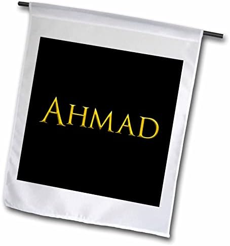 3dRose Ahmad Közös kisfiú Neve Amerikában. Sárga, Fekete Amulettel - Zászlók (fl-361932-1)