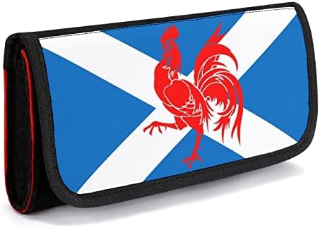 Vörös Kakas Skócia Zászló hordtáska a Kapcsoló Hordozható Utazási Tároló Táska Tok 5 Játék Kártya Slot
