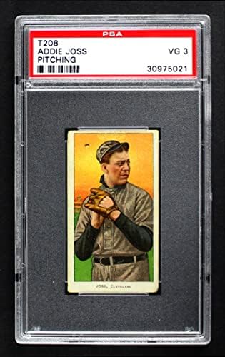 1909 T206 AUTÓPÁLYÁN Addie Joss Cleveland Alvások (Indiánok) (Baseball Kártya) (Pitching) PSA a PSA 3.00