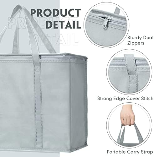 Mimorou 12 Pack Szigetelt Újrafelhasználható Bevásárlás Táskák, Nagy Piknik Hűtőtáska, Szállítási Hűvösebb