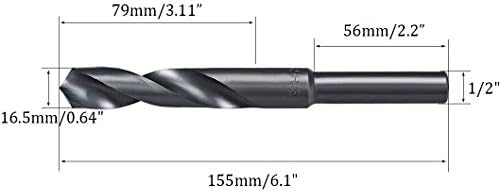 15mm(19/32-Hüvelyk) Csökken a Szár Fúró, 1/2 Szár a Nagy Sebességű Acél Twist Fúró HSS-9341 az Alumínium