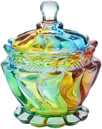 SOCOSY Királyi Dombornyomott Napraforgó Átlátszó Üveg Patikus Jar szemhéjakkal, Candy Jar Konténerek Édesség