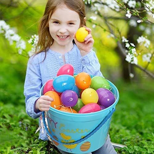 Húsvéti Műanyag Vödör Zöldség-Gyümölcs Tároló Vödör Gyerekek Édességet Tároló Vödör Fesztivál Hangulat