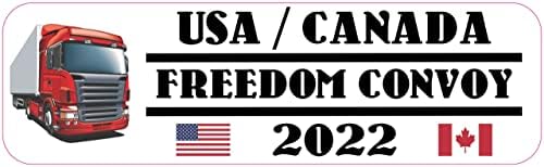 StickerTalk USA Kanada a Szabadság Konvoj 2022 Mágnes, 10 cm 3 cm