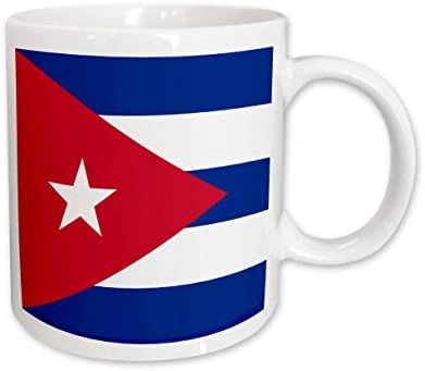 3dRose Zászló, Kuba, Bögre, 11 oz, Kerámia