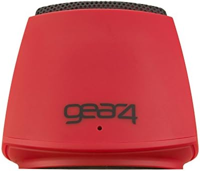 GEAR4 PocketParty Hordozható Bluetooth Hangszóró, Kontrasztos Színű Vezetők (Piros)