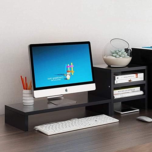 LXYDNJ Fából készült Többfunkciós Asztali Szervező,Vastag Monitor Állvány Emelő a Fiókban Stabil Számítógép