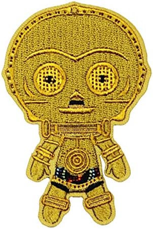 Star Wars C-3PO Arany Droid Javítás Robot Emoji Chibi Hímzett Vas-On Applied