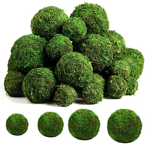 Yunsailing Készlet 36 Természetes Zöld Moha Dekoráció Golyó, Kézzel készített Moss Ball Gömbök, Moha Váza