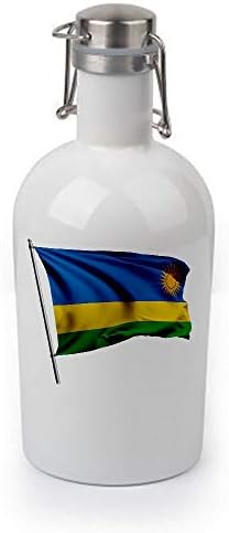 ExpressItBest 64oz Growler - Zászló Ruanda (Ruandai) - Sok Lehetőség