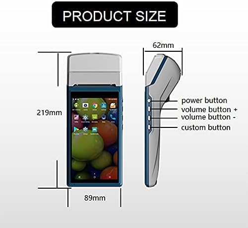 MALBLO Terminál blokk 58mm Nyomtató, 5.5 Hüvelykes Képernyő, Android 7.1 POS Kézi PDA, Intelligens Fizetési