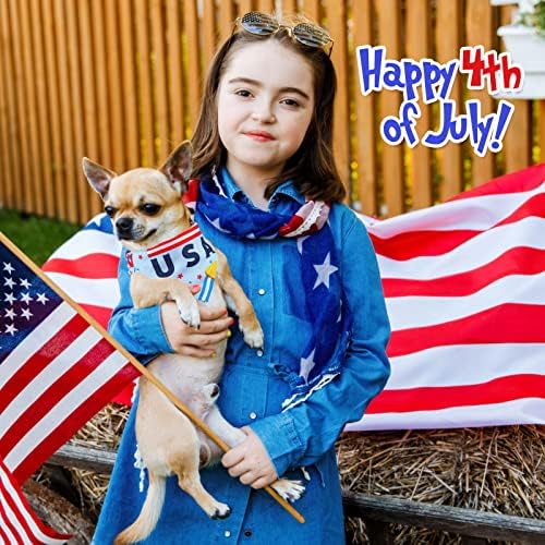 30 Db július 4 Nap Kutya Kendő Hazafias Kutya Előke Amerikai Zászló Pet Jelmez Állítható Kutya, Macska,