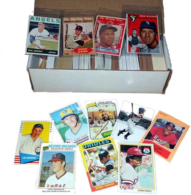 Baseball Kártya Starter Set 500 Kártyák Együtt. 1950-es-60-as-70-es-80-as Könyv szerinti Értékének legalább