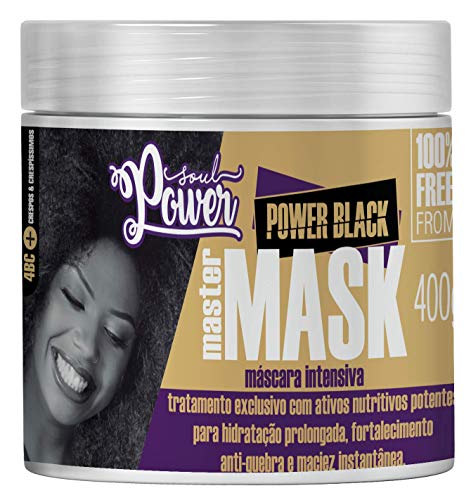 A lélek Hatalma a Black Power Master Intenzív Haj 400g Vegán Barátságos GMO Mentes Kegyetlenség Ingyenes