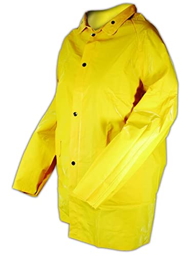 MAGID RainMaster J7819 PVC Támogatott 14 Millió Eső Kabát, 1 Dzseki, Méret XXXXX-Nagy, Sárga