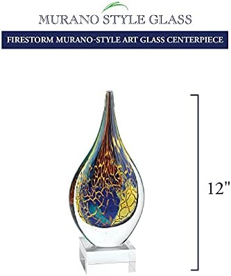 Badash Tűzvihar Murano-Style Art Asztaldísz Üveg - 12 Magas Szájjal Fújt Könnycsepp Üveg-Szobor, a Kristály