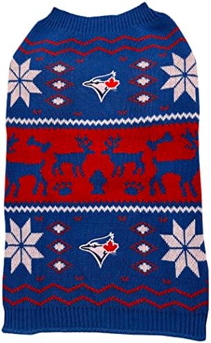 Háziállatok Első MLB Toronto Blue Jays Karácsonyi Kutya Pulcsi, Méret, Nagy, Ünnepi ruha Kutyák, Meleg,
