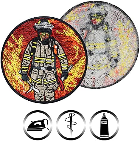 Tűzoltó Fejszével Varrni a Patch - Színes Vas a Foltok a Tűzoltók - Vadul Népszerű tűzoltóság Ajándék