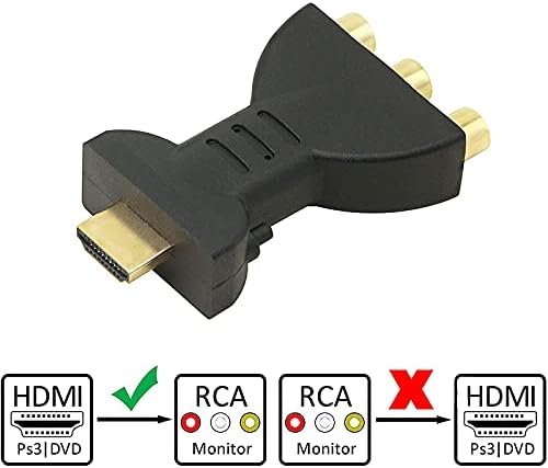 HDMI 3 RGB/Komponens RCA Csatlakozó, Video Adapter Digitális Jel Átalakító a HDTV-n, DVD, Projektor, Hordozható,