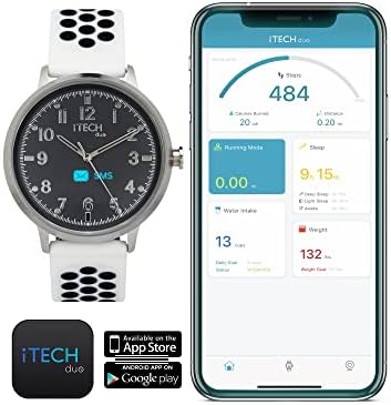 ITECH Duo Smartwatch Fitness Tracker Lépés Számláló Aludni Monitor csatlakoztatható GPS Értesítések ITD3672S01I-321