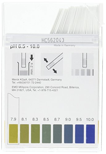 MERCK Millipore MColorpHast 1.09543.0001 Nem Vérzik pH-Indikátor Szalag, 6.5-10.0 pH-Tartományban, Műanyag