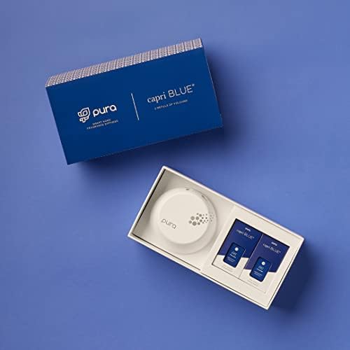 Capri Kék Pura Intelligens Otthon Plug-in Diffúzor Készlet: 1 App-Ellenőrzött Aromaterápiás Befúvó + 2