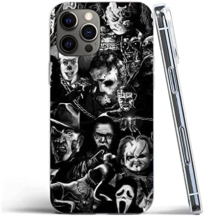 TASWUW Telefon Esetében Kompatibilis az iPhone 13 Pro Max Horror, Kollázs, Halloween Film Puha Szilikon