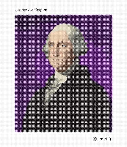 pepita Hímzés készlet: George Washington, 10 x 12