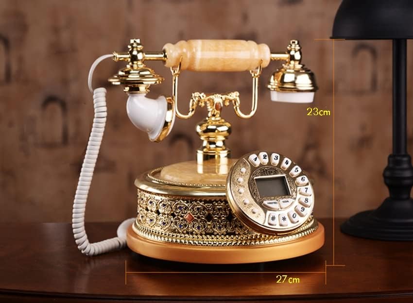 DLVKHKL Antik Vezetékes Telefon, Otthoni Telefon Strassz, DTMF/FSK Hívófél-AZONOSÍTÓ, 16 Csengőhangok,