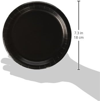 Kreatív Átalakítása Érintse meg a Színes Ebéd Kör alakú Papír Tányérok, 7, Fekete Bársony
