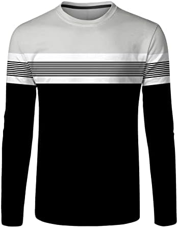 XXBR Férfi Csíkos pólók, Felszerelt Divat Edzés Alkalmi Patchwork Sleeve T-Shirt Sport Atlétikai Nagy,
