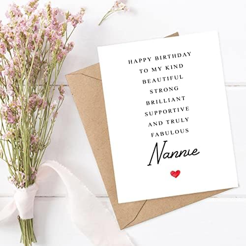 Nannie Szülinapi Kártyát Vers - Csodálatos Nannie Ajándék - Szülinapi Kártyát Nannie - Különleges Nannie