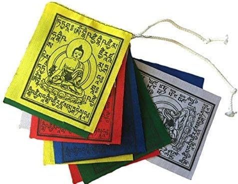 A gyógyszer Tibeti Buddha Imádság Zászlók Nepálból (3x3.5)