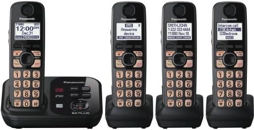 Panasonic KX-TG4732B DECT 6.0 Vezeték nélküli Telefon, Üzenetrögzítő, Fekete, 2 Kézibeszélő