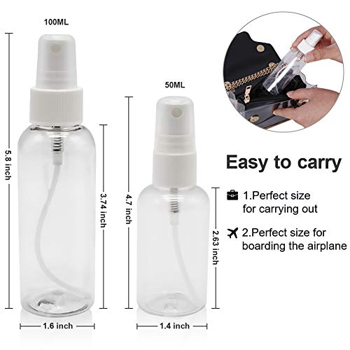 Kis Spray Palackot, Üres Permetező Üveget, Világos, Finom Köd Műanyag Mini Utazási Üveg Készlet, Kis Újratölthető