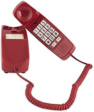 Trim-Stílus Vészhelyzet (Off-Hook Hotline Tárcsázó) Fal/Asztal Telefon - Piros