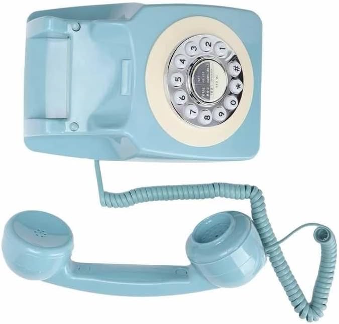 N/A Retro Vezetékes Telefon Classic Rotary Design Vintage Vezetékes Asztal Telefon Haza Office Home Vezetékes