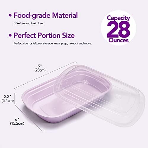 Glotoch 50 Pack Tartós Étel elkészítése Konténer, Mikrózható, Hogy Menjen Konténerek, BPA-Mentes Élelmiszer